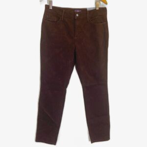 NYDJ - Women's size 12P / 31 - Maroon Burgundy Floral Texturized Legging